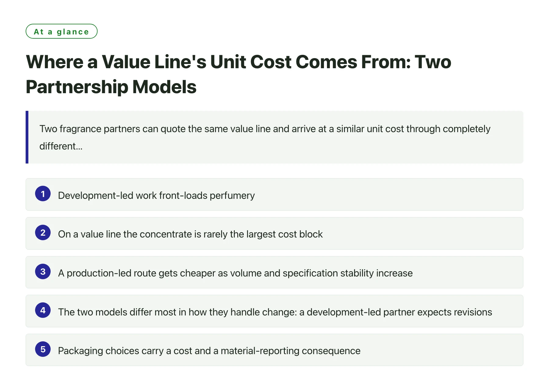 Where a Value Line's Unit Cost Comes From: Two Partnership Models——全文要点速览
